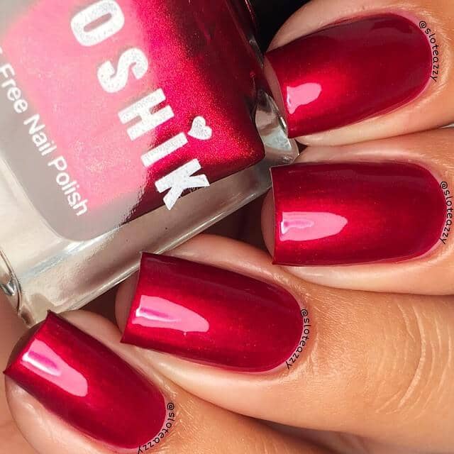 Pop Matte Burgundy Nails