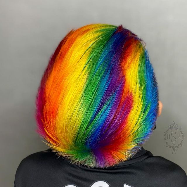  Rainbow Snow Cone Crew Cut