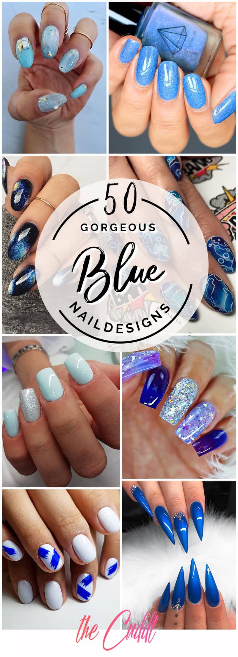 50 Stunning Blue Nail Designs for a Bold and Beautiful Look