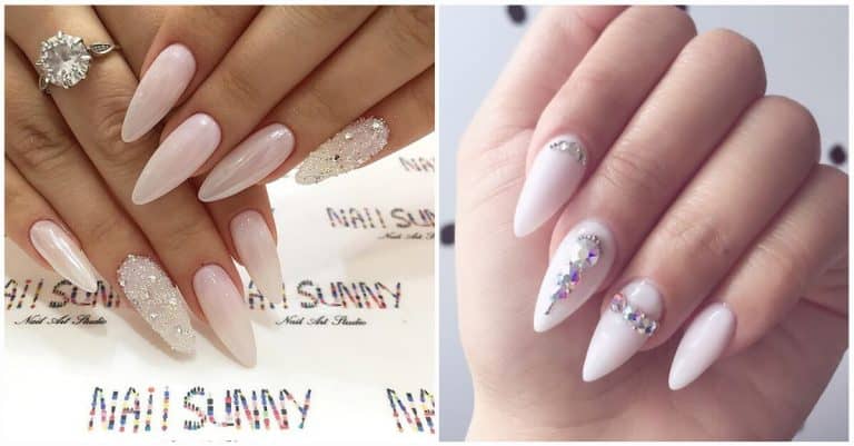 Featured image for “50 Classy Nail Designs with Diamonds that will Steal the Show”