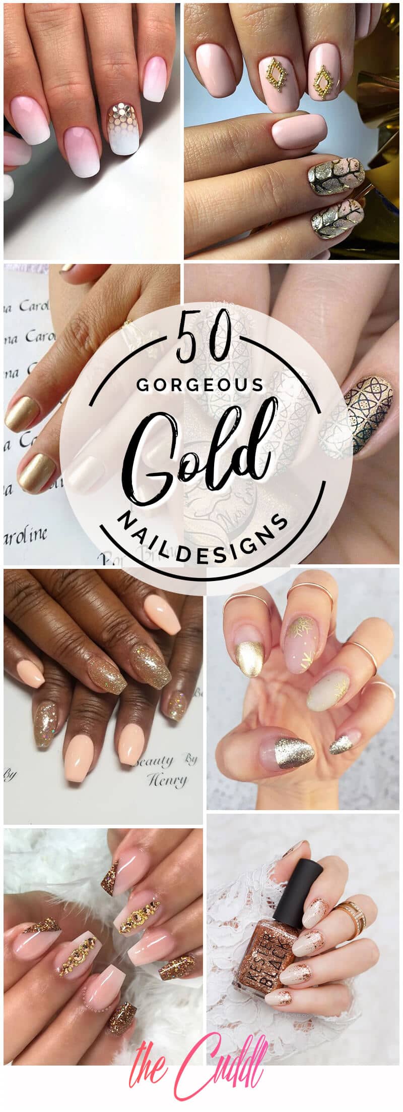 50 Hottest Gold Nail Designs to Spice Up Your Nail Inspirations