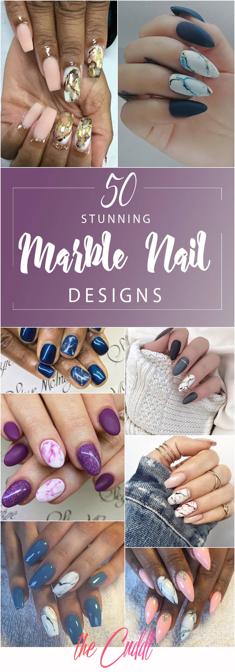 50 Incredible Marble Designs to Upgrade Your Manicure