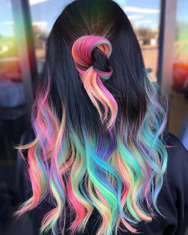 50 Stunning Rainbow Hair Color Styles Trending in 2021