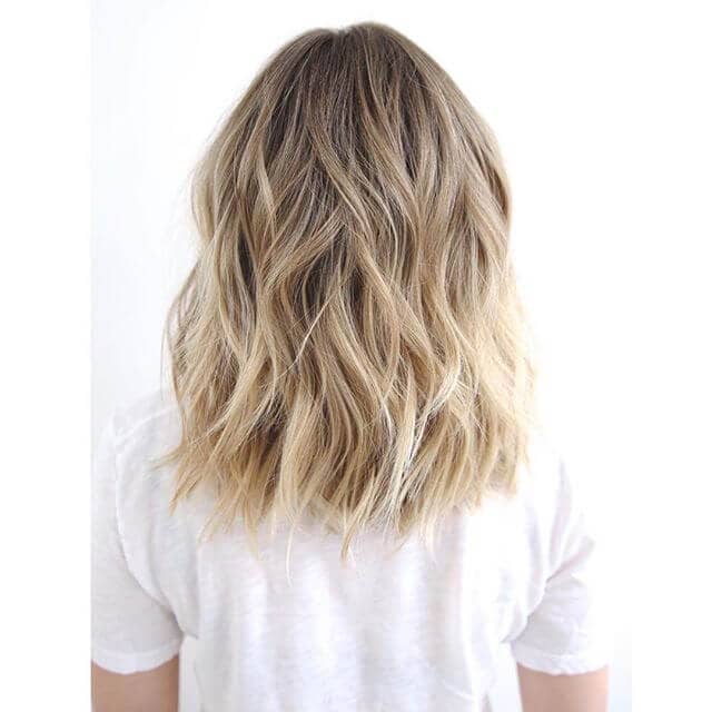 Breezy Mid-length Razor-cut Blond Highlights