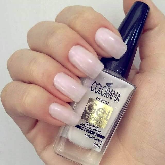  Nearly Nude Opaque Square Tip White Nails