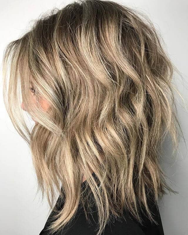  Long V-cut Layers with Sandy Blond Sections