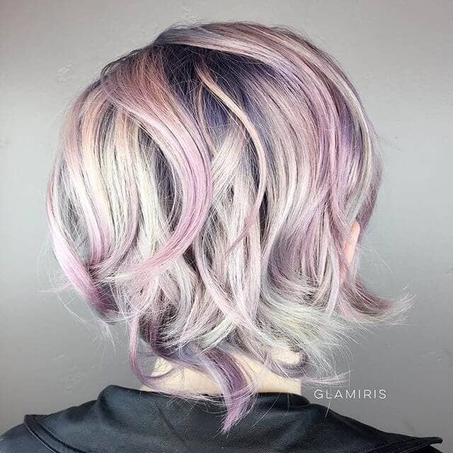 Soft Pink Mermaid Highlights in Choppy Layers
