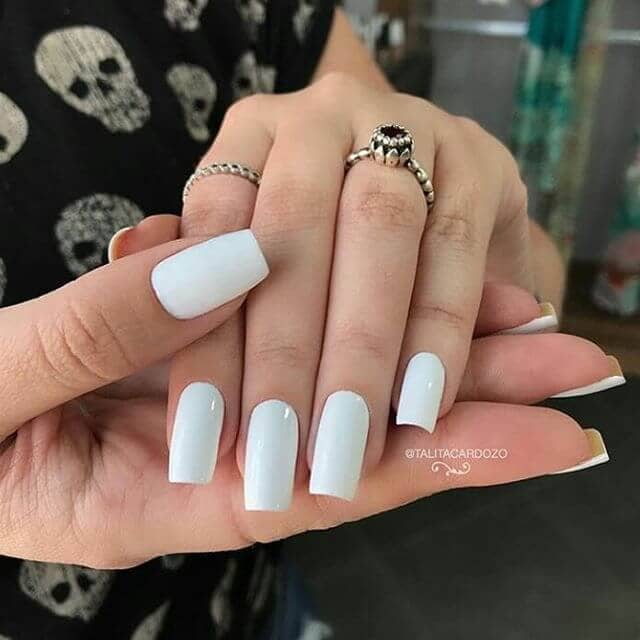 60 Cute Short White Nails | Ordinaryrafly