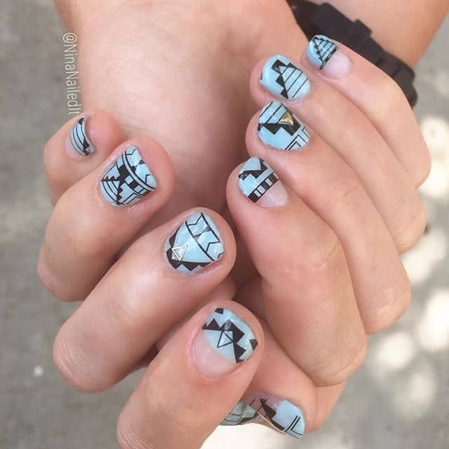 Pretty Tribal Nail Decals and Accent Studs by Nail Artist