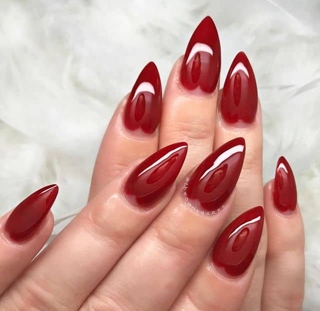 Queen of Hear Stiletto Nails with Malevolent Tips