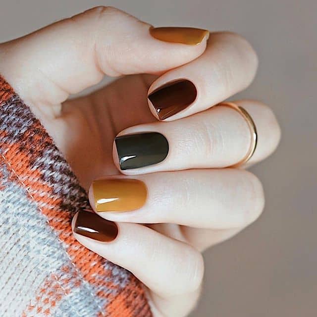 Fall Ready Warm Multi-Shade Mani