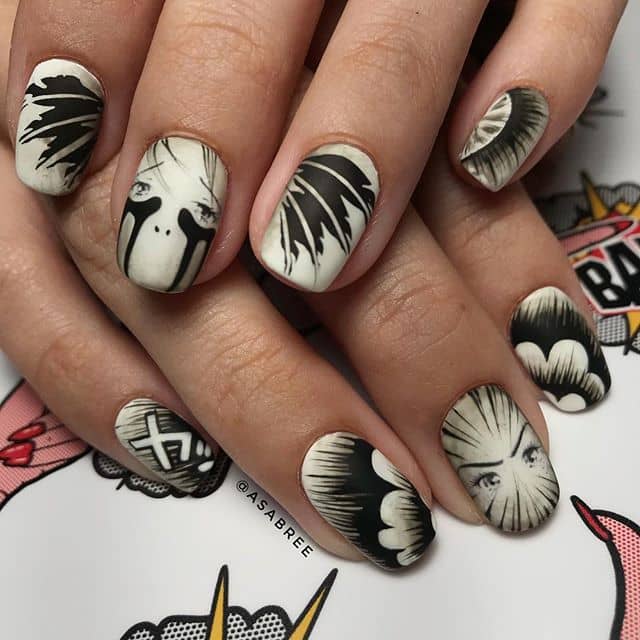 Images Of Easy Anime Nail Art