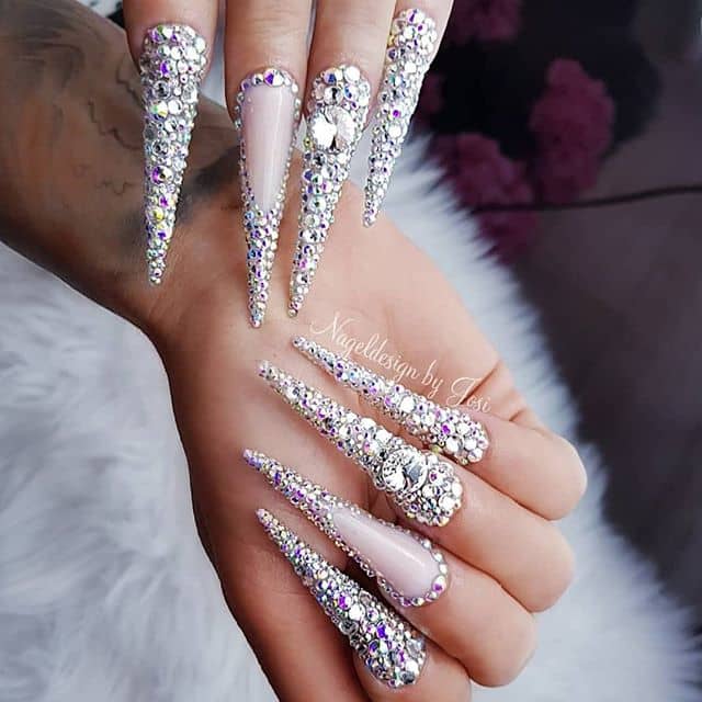 Stiletto Nails Cost, Diamonds Are a Girl's Best Friend