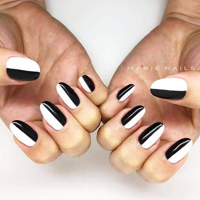 Terrifically Two-Toned Punk Rock Nails