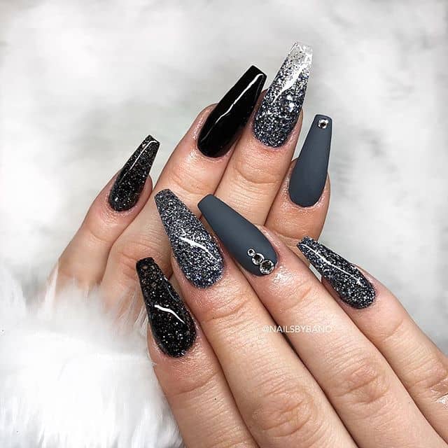 50 Stunning Black and White Nail Designs that are Easy to ...