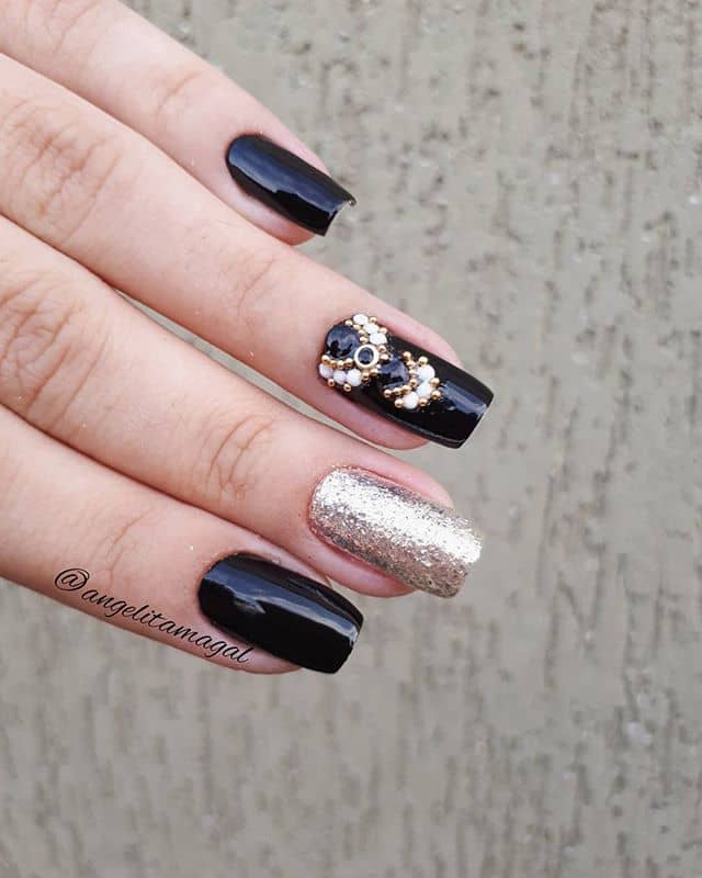 Modern Day Princess Nails With Pretty Jewels