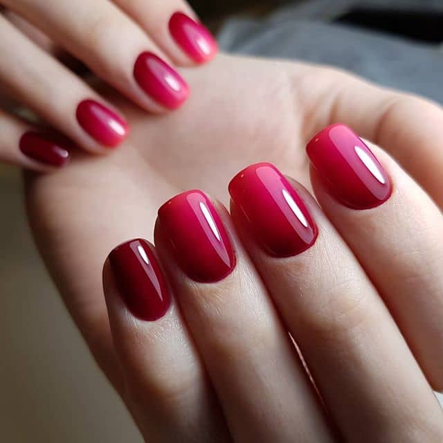 Elegant Regal Red Ombre Mani