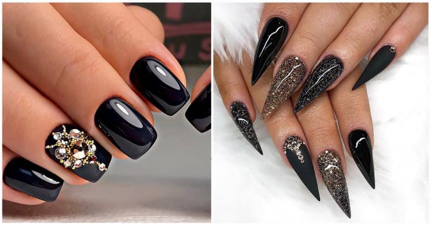 50 Jaw-Dropping Designs for Black and Gold Nails That Will Make You Gasp