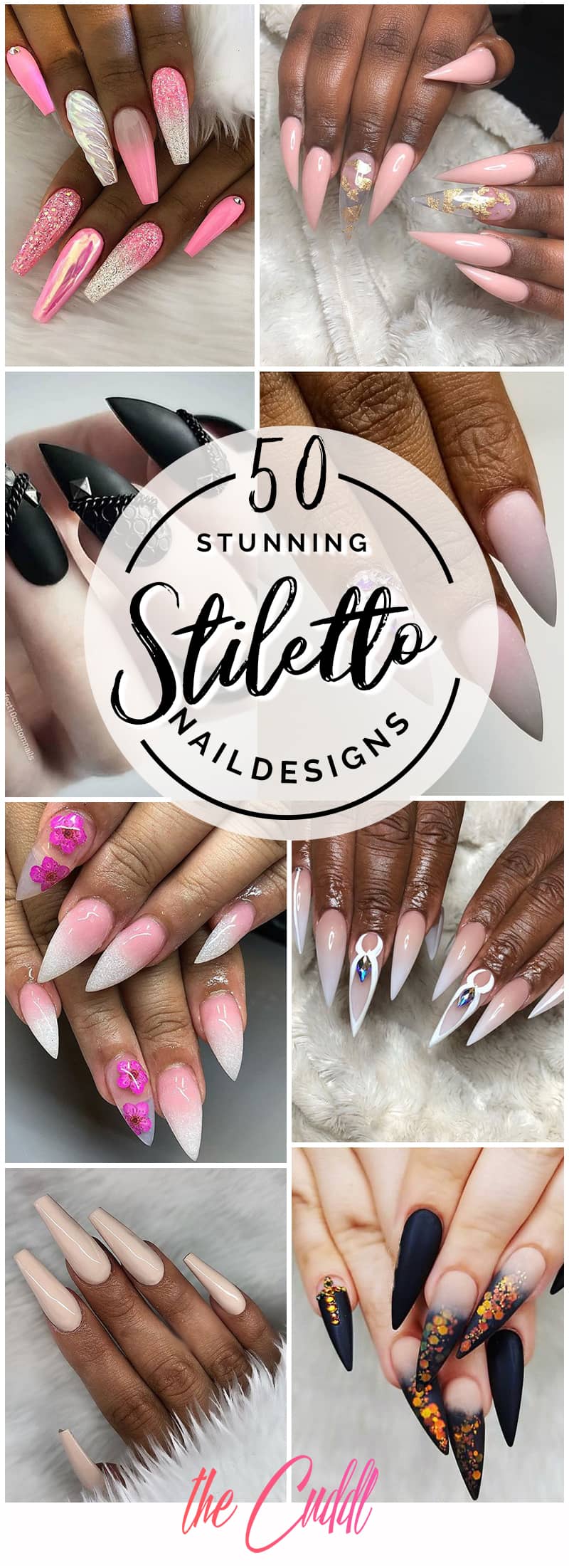 50 Stunning Stiletto Nail Ideas that Will Rock Your World