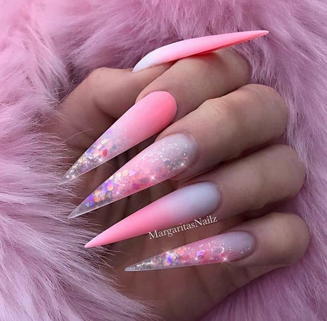 46 Cute Pointy Acrylic Nails that are Fun to Wear in 2022