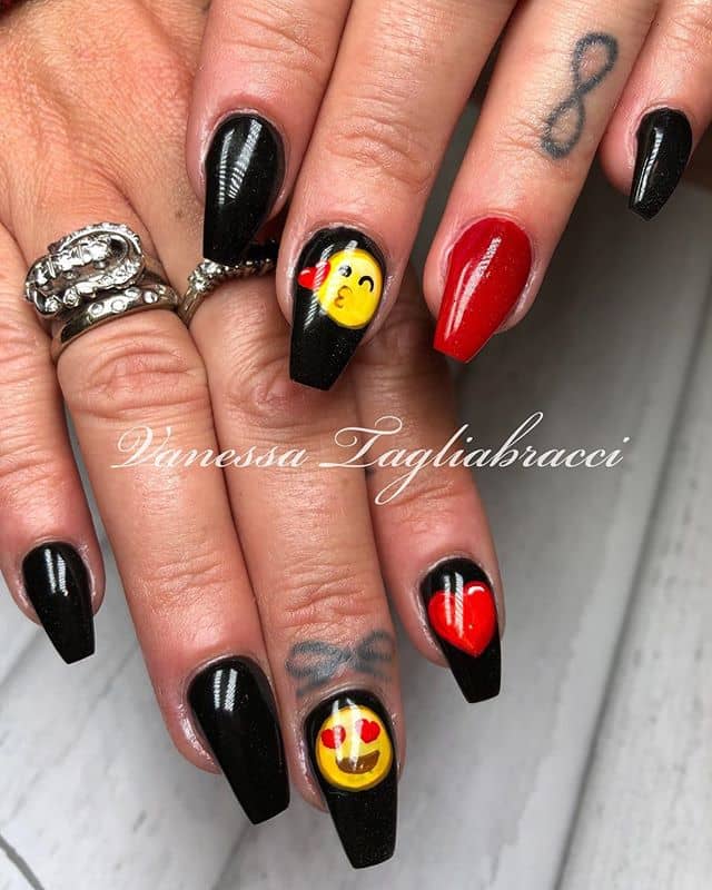 50 Eye-Catching Emoji Nails to Dress Up Your Look in 2020