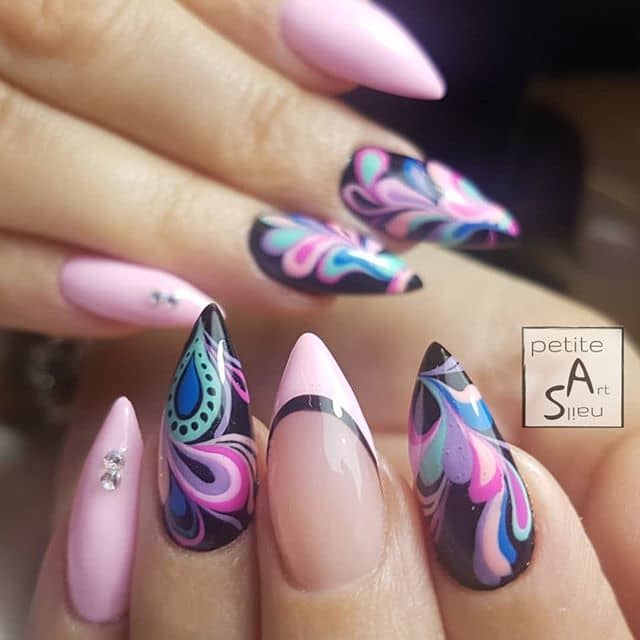Devilishly Dressy Pointy Acrylic Nails are Perfect for Summer