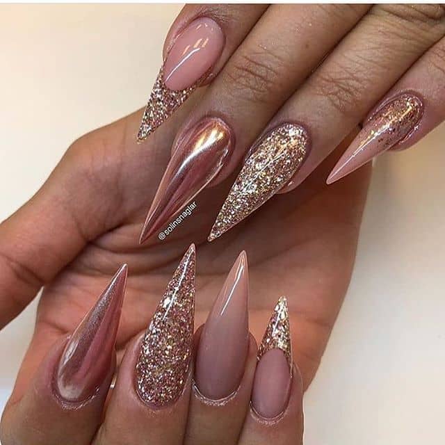 Copper and Gold Metallic Ombre Style