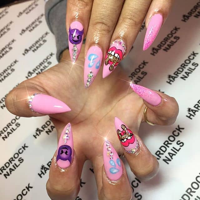 50 Eye-Catching Emoji Nails to Dress Up Your Look in 2020