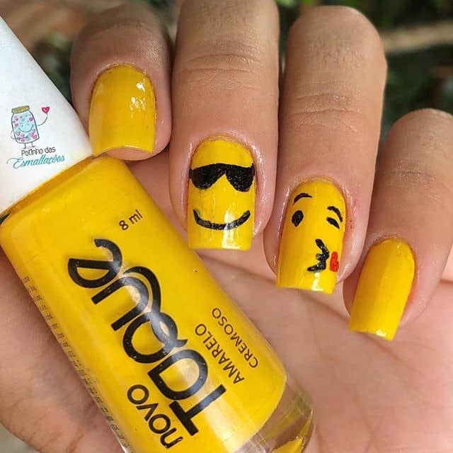 50 Eye-Catching Emoji Nails to Dress Up Your Look in 2020