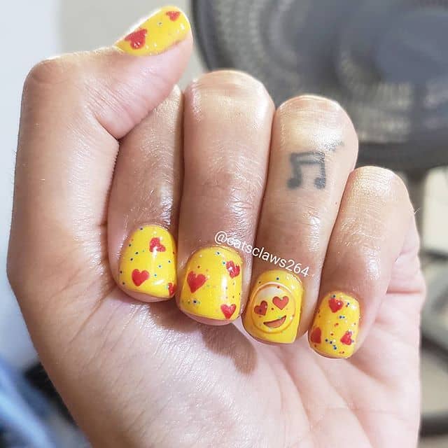 50 Eye-Catching Emoji Nails to Dress Up Your Look in 2020