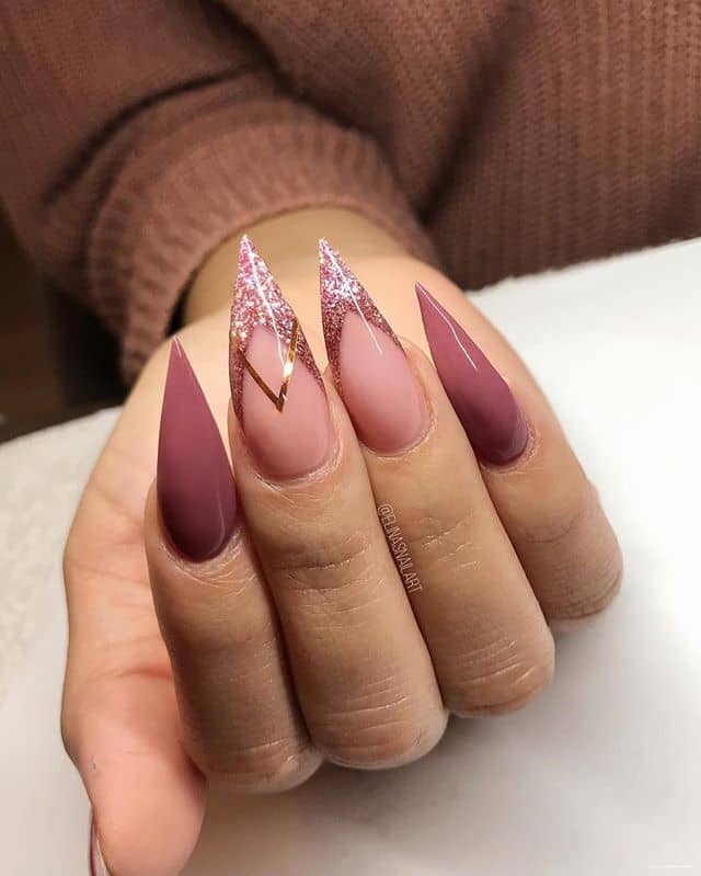 46 Cute Pointy Acrylic Nails that are Fun to Wear in 2020