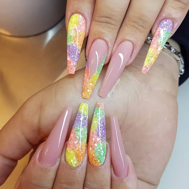 Hand Painted Floral Nail Art