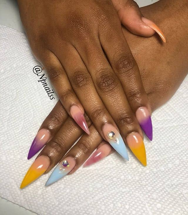 Short, Sweet and to the Point Stiletto Nails