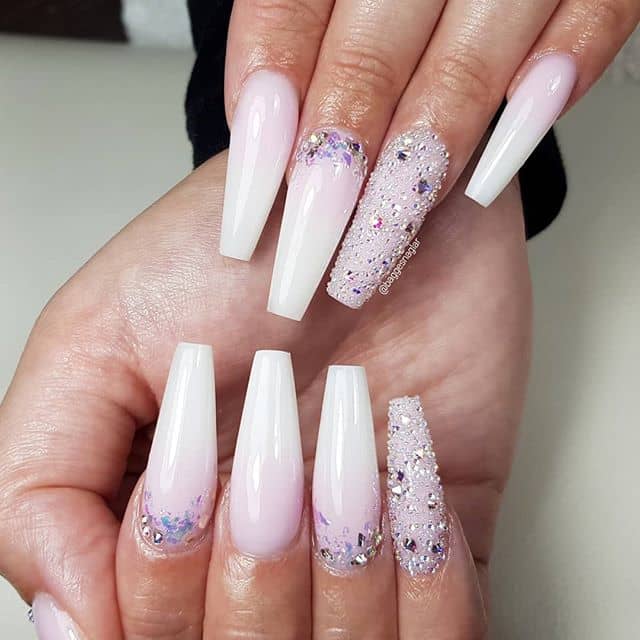 Delicate and Elegant Prom Nail Art