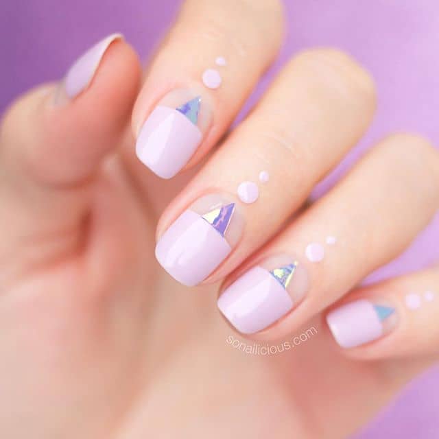 Abstract and Geometric Patterned Nail Design