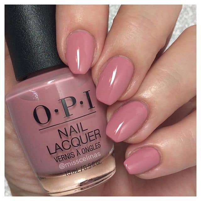 Easy Perfect Rose-Colored Short Coffin Nails Lacquer, Nail Art