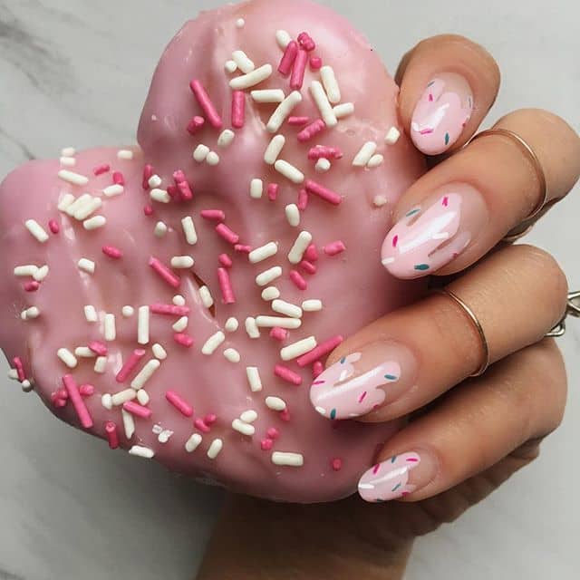 Sweet Desserts Pink Princess Nail Design
