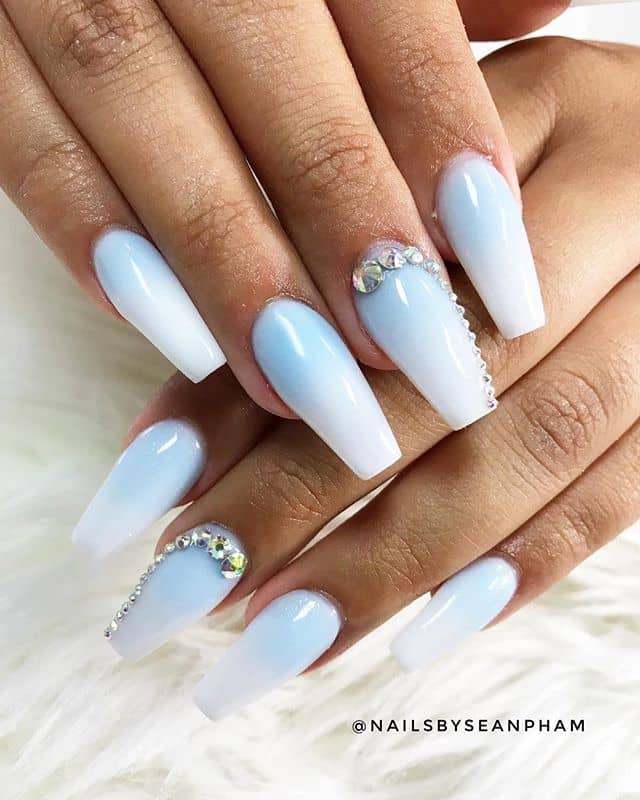 Beautiful in Blue Cotton Candy Nails