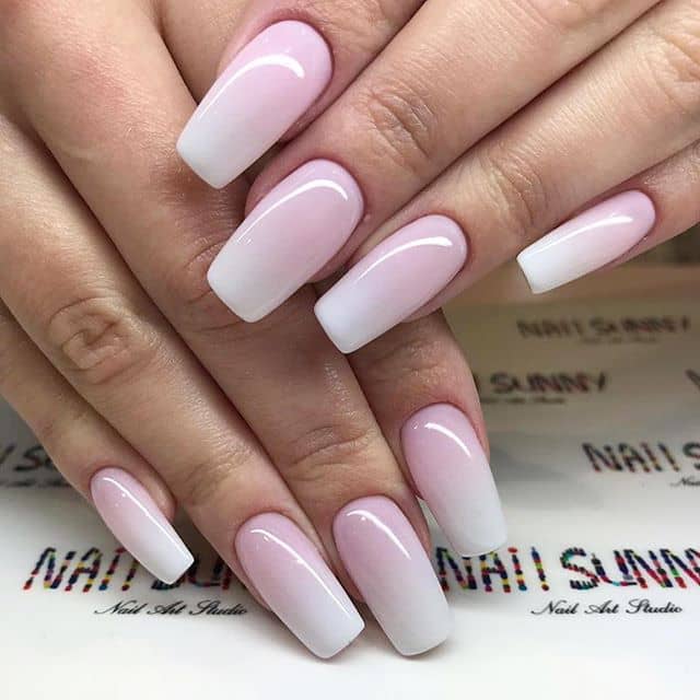 Elegant French Ombre Prom Nails