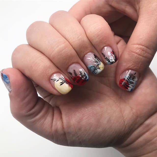 Cool Modern Flower Nail Art