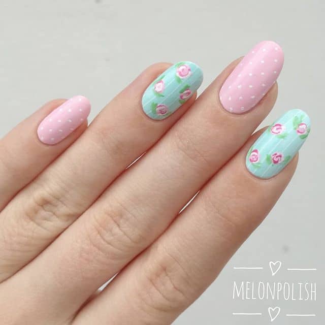 Girly Pastel Pink and Blue