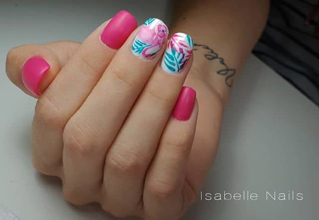 Lilly Pulitzer Inspired Flower Nails