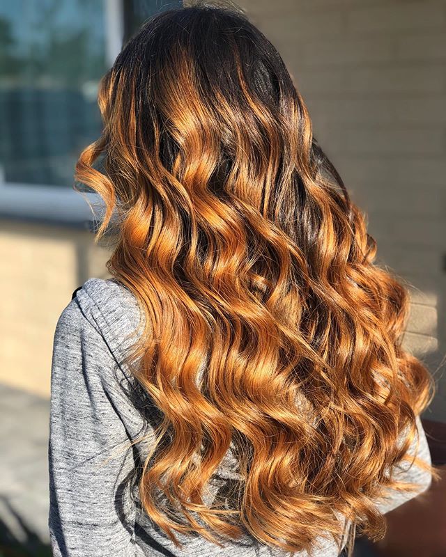 10.Super Long Honey Curls from Ombre Base