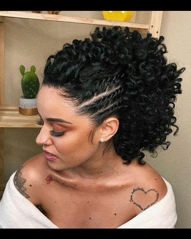  Curly Bob with an Edge for Thick Hair