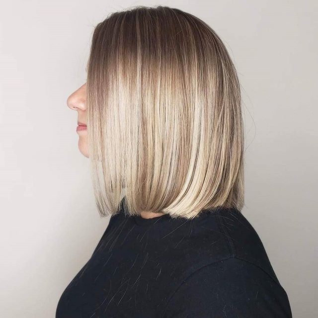 Sleek Blonde Bob for Thick Hair