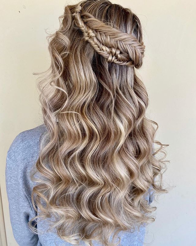Blonde Fishtail Hair Halo For Wedding
