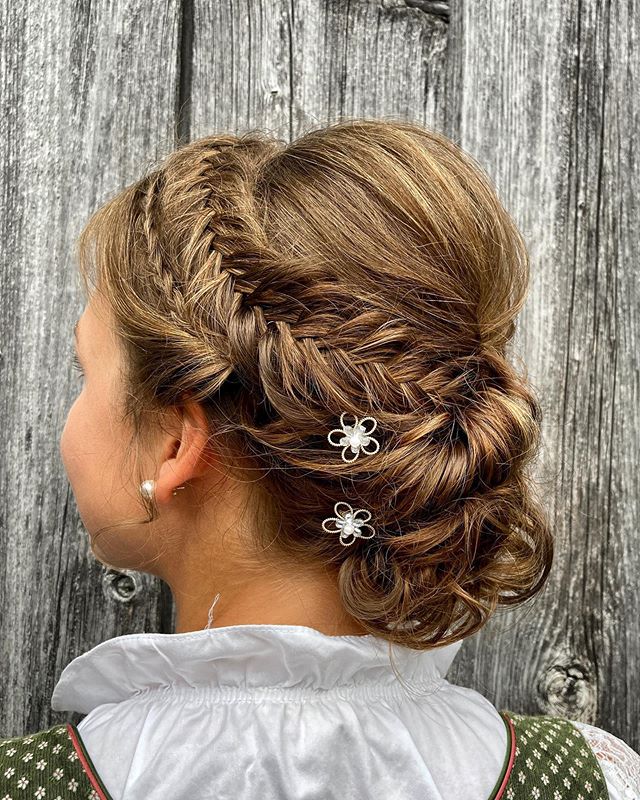 Beautiful Fishtail Braided Bun And Bouffant