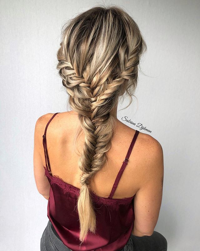 Long Loose Boho Chic Fishtail Braid