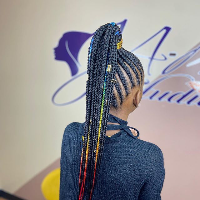 Cute Tribal Braids For Young Women, Box Braids