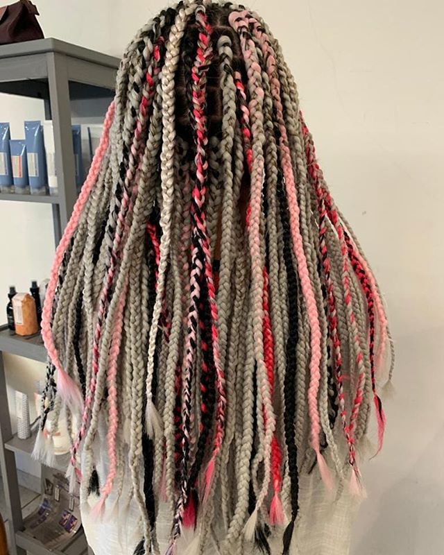 Colored Jumbo Tribal Braids For Girls of All Ages, Box Braids